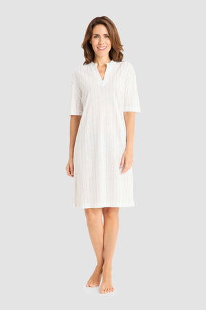 LINEN Nachthemd mit Ärmeln