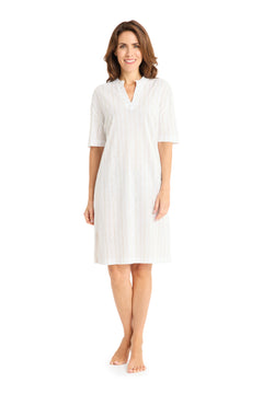 LINEN Nachthemd mit Ärmeln