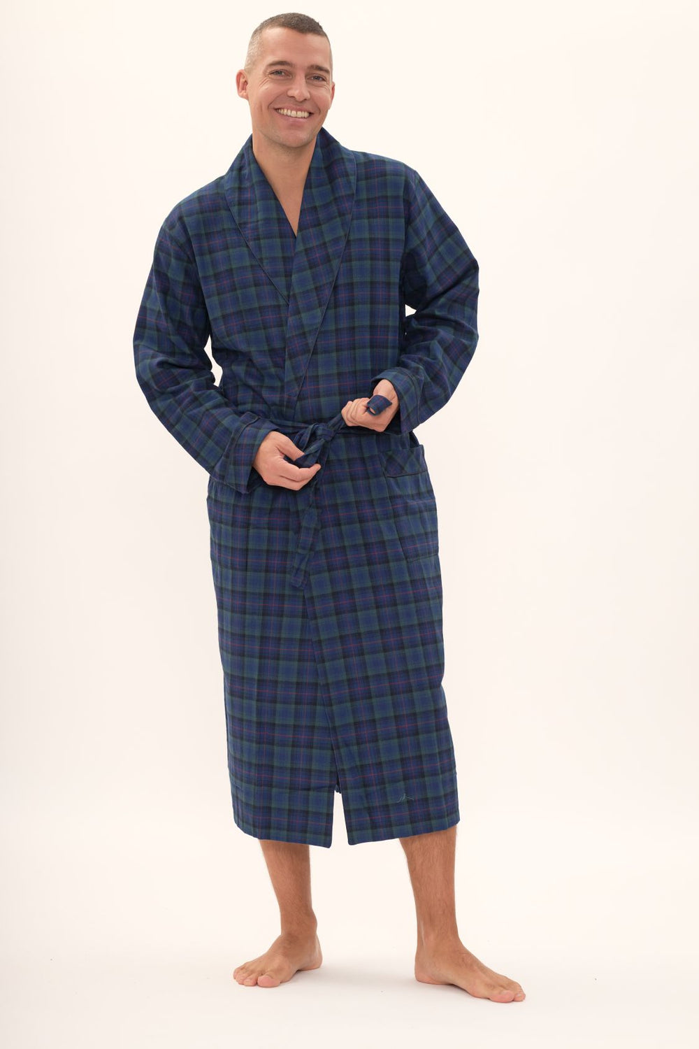 OSLO 95 Flanell-Morgenmantel