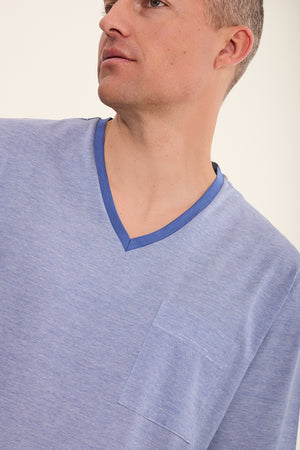 BLAUGRAU Herren-Nachthemd