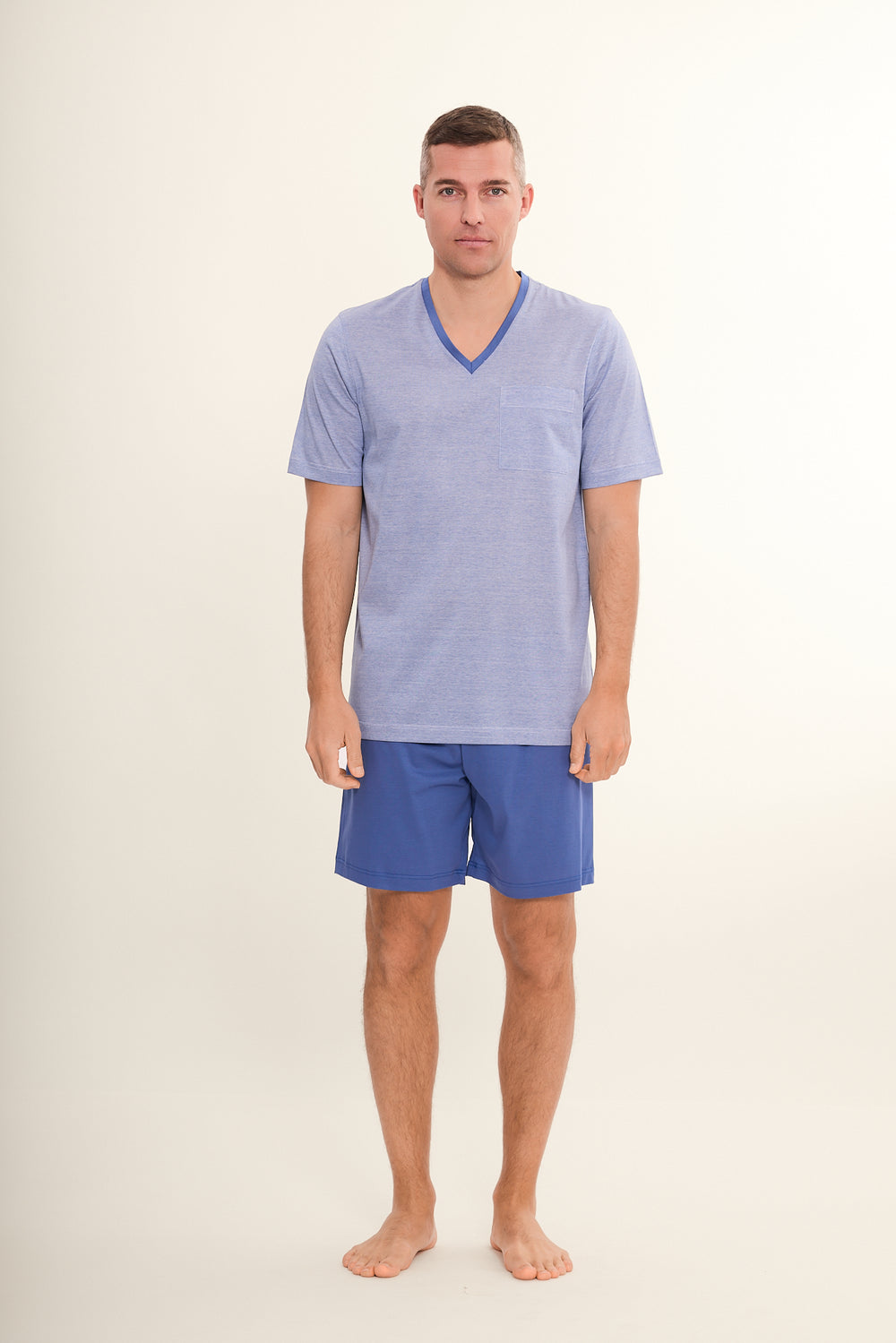 BLAUGRAU kurzer Pyjama