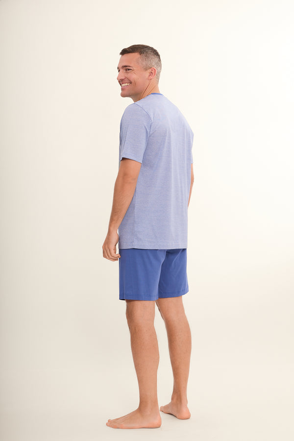 BLAUGRAU kurzer Pyjama