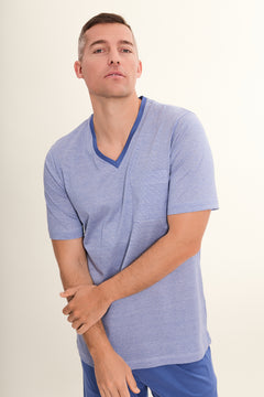 BLAUGRAU kurzer Pyjama