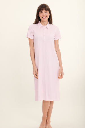 STRIPES Nachthemd mit Kragen