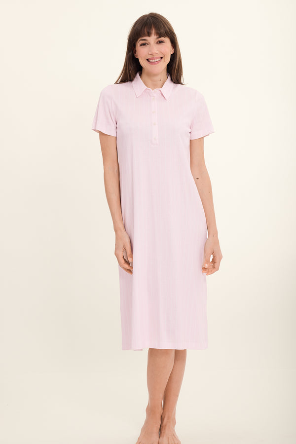 STRIPES Nachthemd mit Kragen