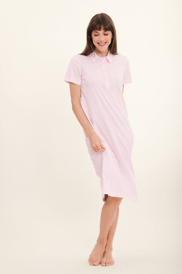 STRIPES Nachthemd mit Kragen