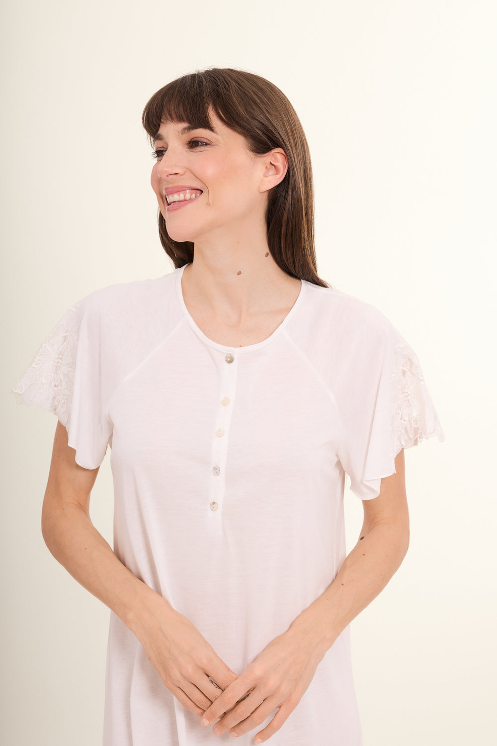 COTONIA Kurzarm-Nachthemd