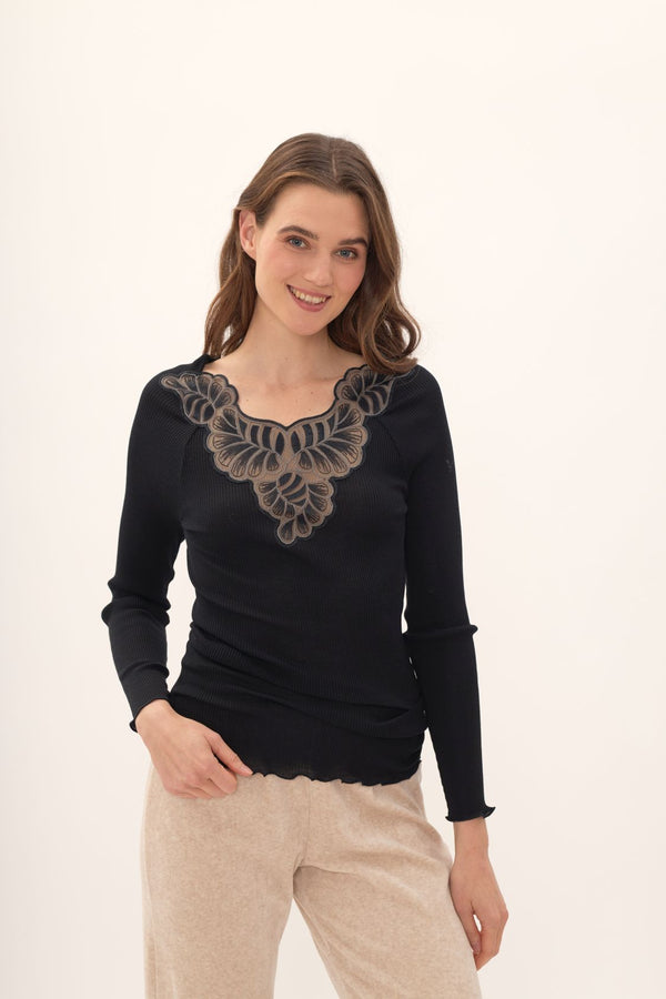 RICAMATO Wolle-Seide-Shirt