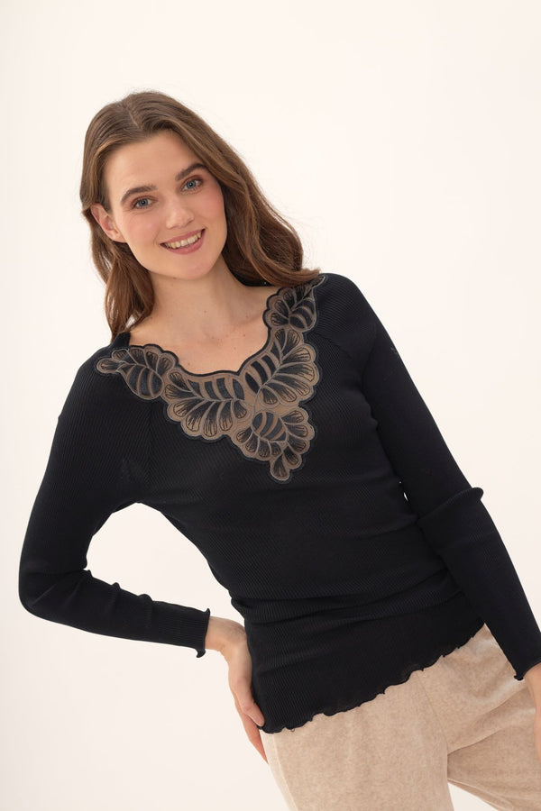 RICAMATO Wolle-Seide-Shirt