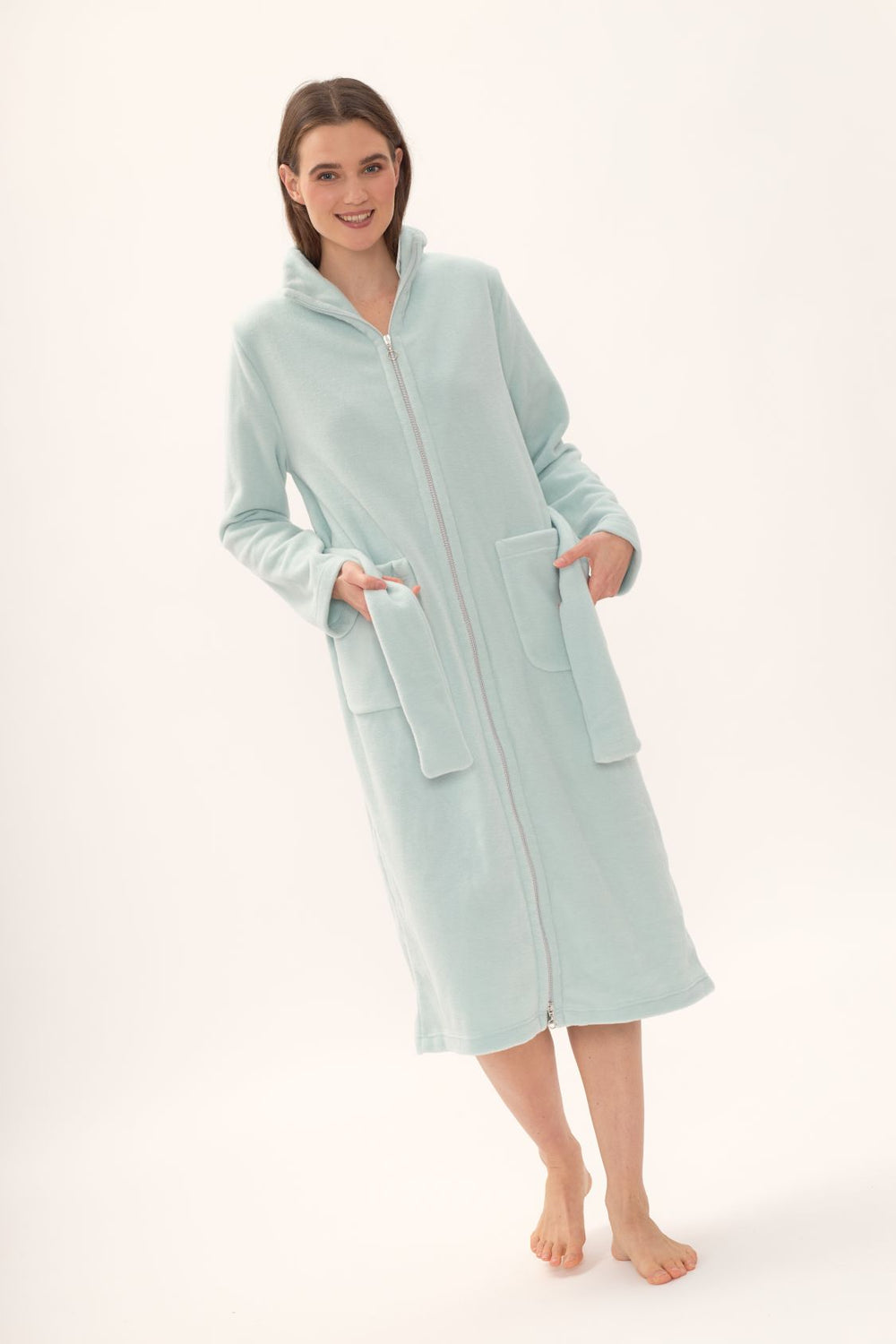 FLEECE Zip Morgenmantel