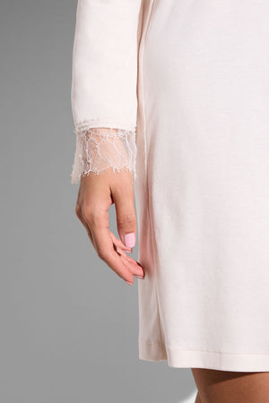 LIGHT APRICOT Langarm-Nachthemd