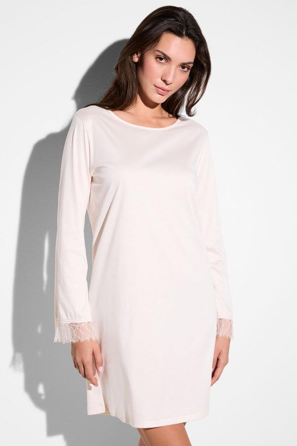 LIGHT APRICOT Langarm-Nachthemd
