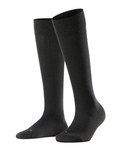 BERLIN Merino-Kniestrümpfe SCHWARZ